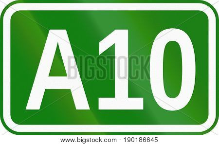A10 Motorway Marking Sign Used In Romania