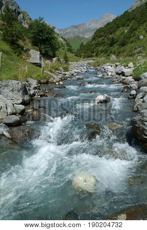Landscape at Engelberg on the Swiss alps