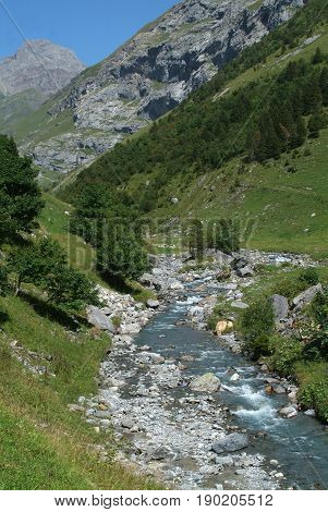 Landscape at Engelberg on the Swiss alps