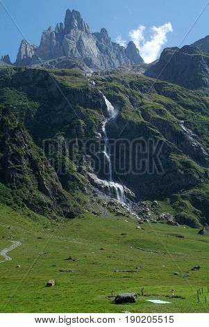 Landscape at Engelberg on the Swiss alps