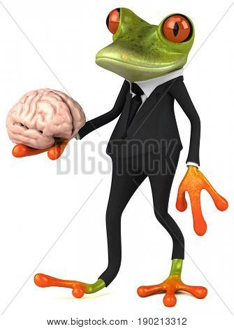 Fun frog - 3D Illustration