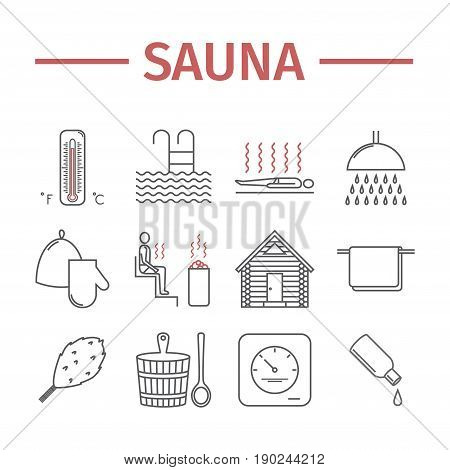 Line icons set. Vector signs for web graphics.