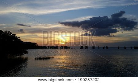 Sunset at the Gandy Bridge, Tampa, FL
