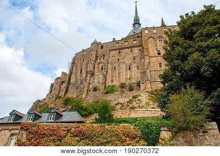 On the island by the 'Mont St Michel monastery