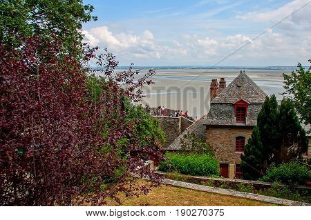 On the island by the 'Mont St Michel monastery