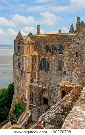 On the island by the 'Mont St Michel monastery