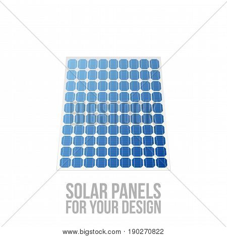 Solar Panels for Your Design. Vector Illustration
