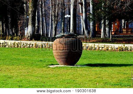 Courtyard Of The Monastery Sambata, A Romanian Orthodox Monastery In Sâmbăta De Sus, Brașov County, 