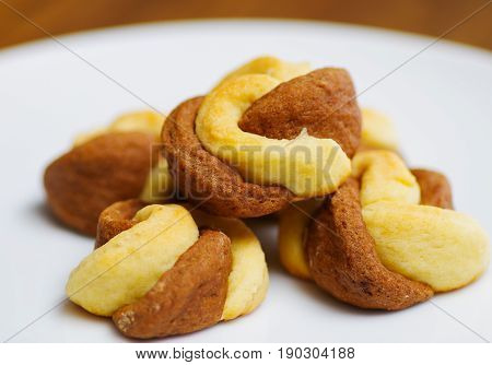 Delicious Turkish homemade savory cookies, tuzlu kurabiye.