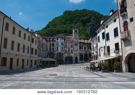 27 may 2017-vittorio veneto-Main square in the city of Vittorio Veneto