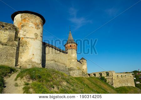 Picturesque view on the Castle in Kamyanets-Podilsky Ukraine
