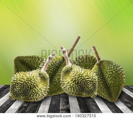durian Thai King fruit withe green design