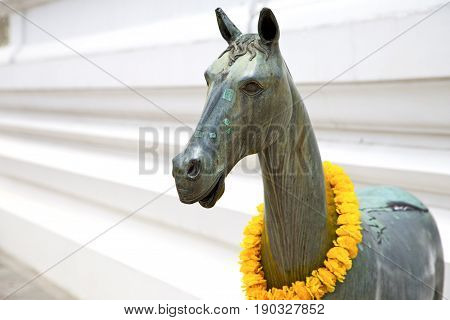 Horse  The Temple Bangkok Asia  Bronze   Wat  Palaces