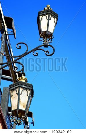 Street Lamp Africa Old Lantern   The   And Sky