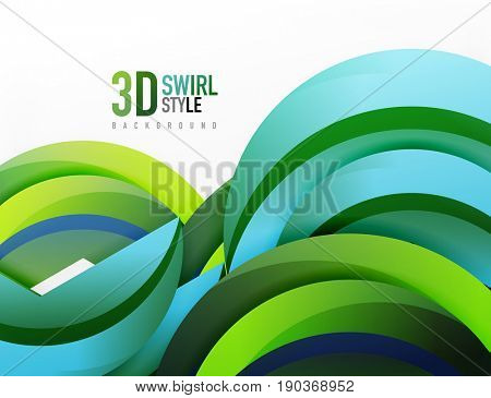 3D wave lines design. Dynamic effect abstract Illustration, modern pattern template