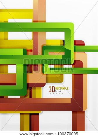 Rectangle tube elements, 3d background