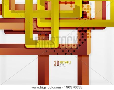 Rectangle tube elements, 3d background