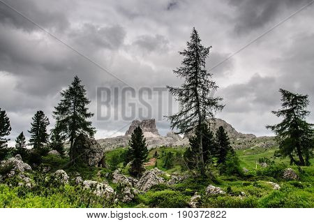 Impression of the rugged Mountain ranges in the Italian Dolomites