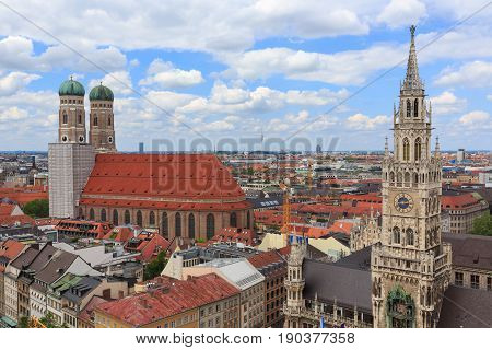 Town Hall (Rathaus) in Marienplatz Munich Germany