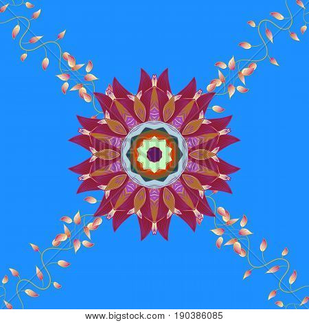 Trendy Seamless Floral Pattern. Vector Illustration With Many Flowers.