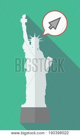 Long Shadow Statue Of Libety With A Cursor