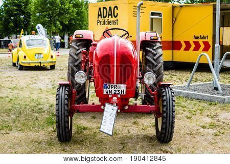 PAAREN IM GLIEN GERMANY - JUNE 03 2017: Tractor Porsche Diesel Type 216 1961. Exhibition 