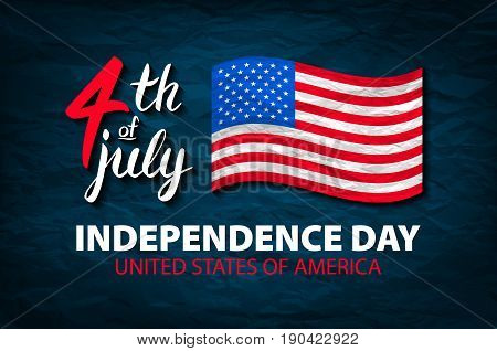 Fourth Of July Usa Independence Day Greeting Card. 4 Th Of July. United States Of America Celebratio