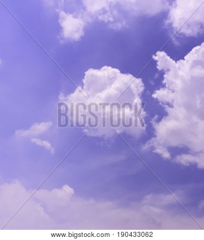 Blue sky and clouds on soft focus