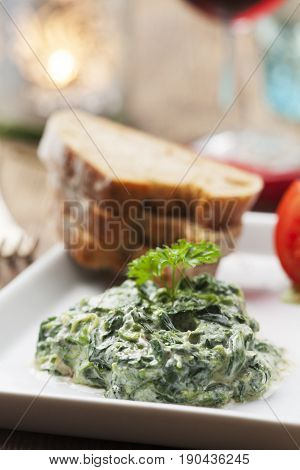 closeup of rich spinach yoghurt starter from lebanon