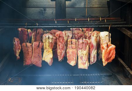 Ham, Sausage In A Homemade Smokehouse