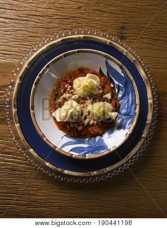 Fagottini Pasta With Tomato Sauce