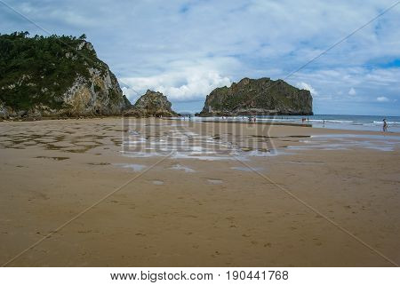 Beautiful La Franca Beach In  Cantabria, Spain