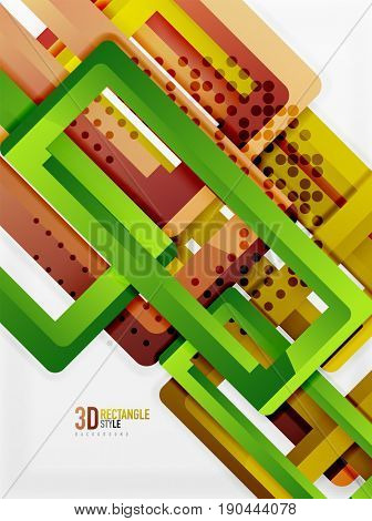 Rectangle tube elements, 3d background
