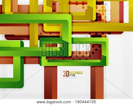 Rectangle tube elements, 3d background