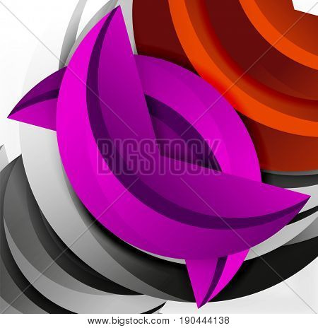 3D wave lines design. Dynamic effect abstract Illustration, modern pattern template