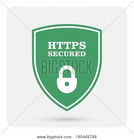 Https secure website - Ssl certificate shield with padlock
