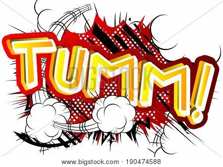 Tumm! - illustrated comic book style expression.