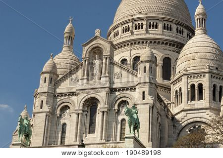 View on Basilica Sacre Coeur - Paris France.
