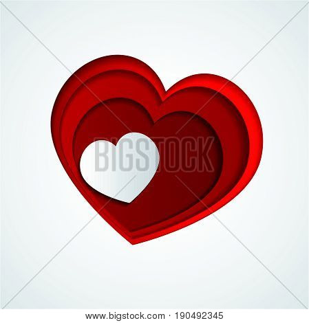 Love Heart . Red Heart . love Shape. Red Background . Red Texture. Valentine's Day.