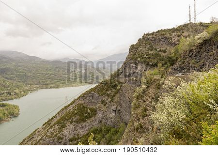 Viewpoint To The Swamp From The Horse's Hoof In The Pyrenees