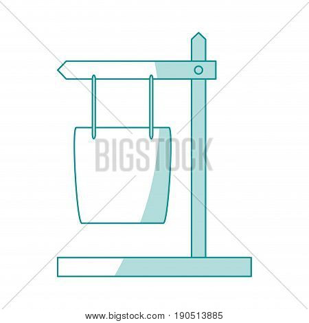 Flat line monocromatic street sign over white background vector illustration