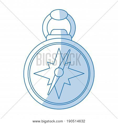 Flat line monocromatic compass icon design vector illustration