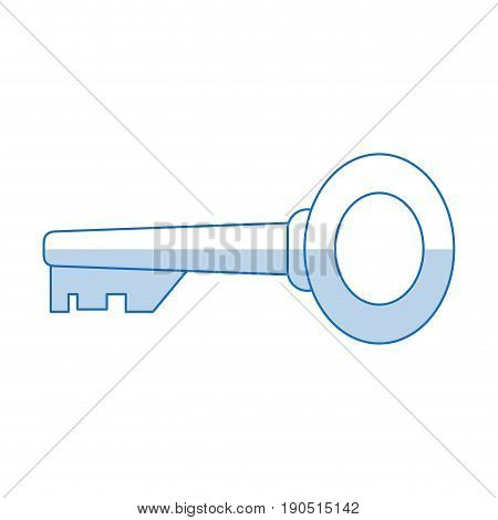 Flat line monocromatic key over white background vector illustration