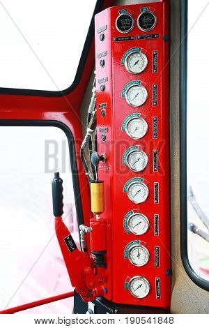 Hydraulic load indicator in control room, Gauge display to show status of hydraulic system and monitor by operator or expert, Maintenance routine job of the hydraulic system and other equipment.