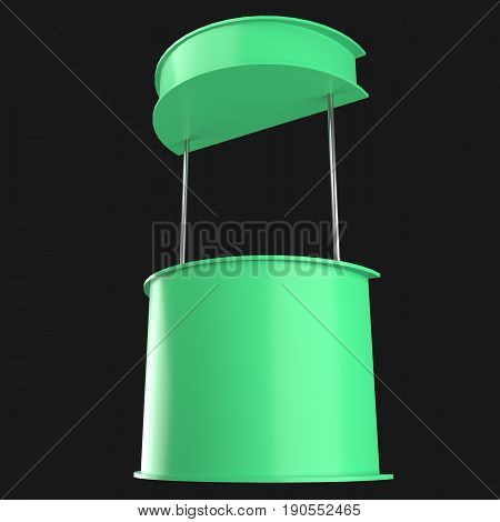 Sales Point Stand 3D Illustration