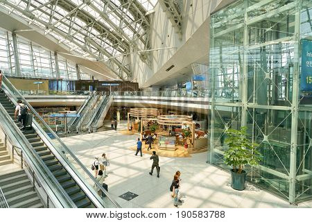 INCHEON, SOUTH KOREA - CIRCA MAY, 2017: inside Incheon International Airport.