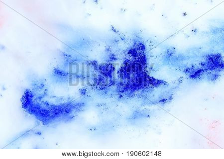 Beautiful Color Snow. Detail structure in snow