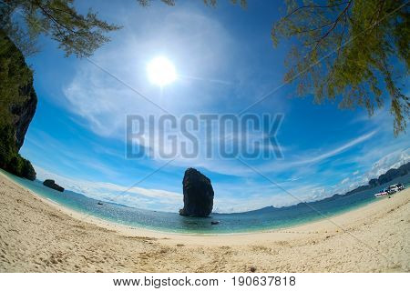 The beautiful landscape of Koh Poda (Poda Island) in Krabi province of Thailand