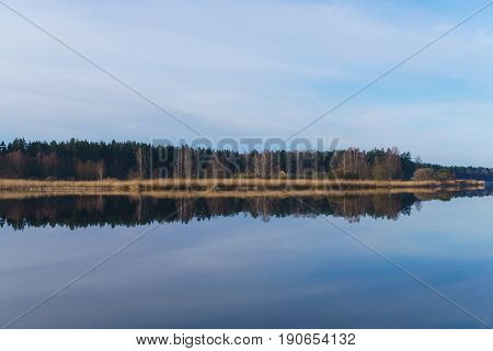 Early morning on the river Lielupe in Jurmala May 2017.