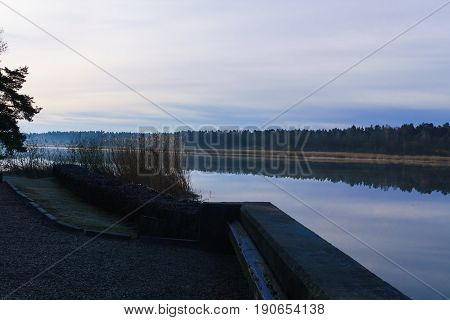 Early morning on the river Lielupe in Jurmala May 2017.
